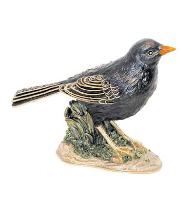 TU8106 Blackbird Flora and Fauna Crystal Mementos Collectible Figurine Main Image