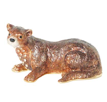 TU8122 Otter Flora and Fauna Crystal Mementos Collectible Figurine Main Image