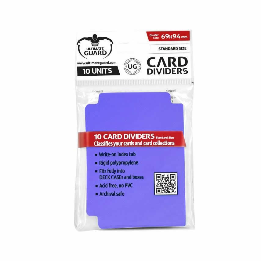 UGDCD010454 Purple Card Dividers Standard Size Pack of 10 Dividers Main Image