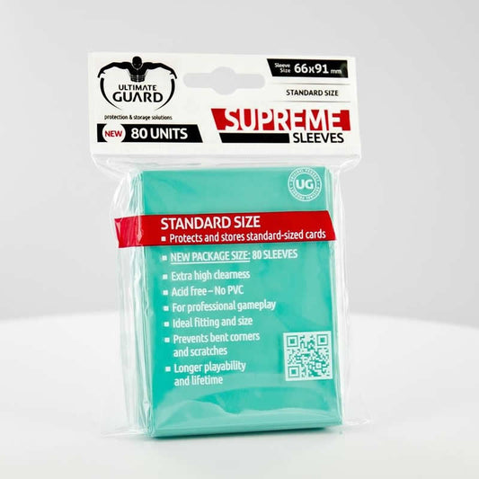 UGDDPR010129 Supreme Soft Sleeves Turquoise Pack of 80 Sleeves Main Image