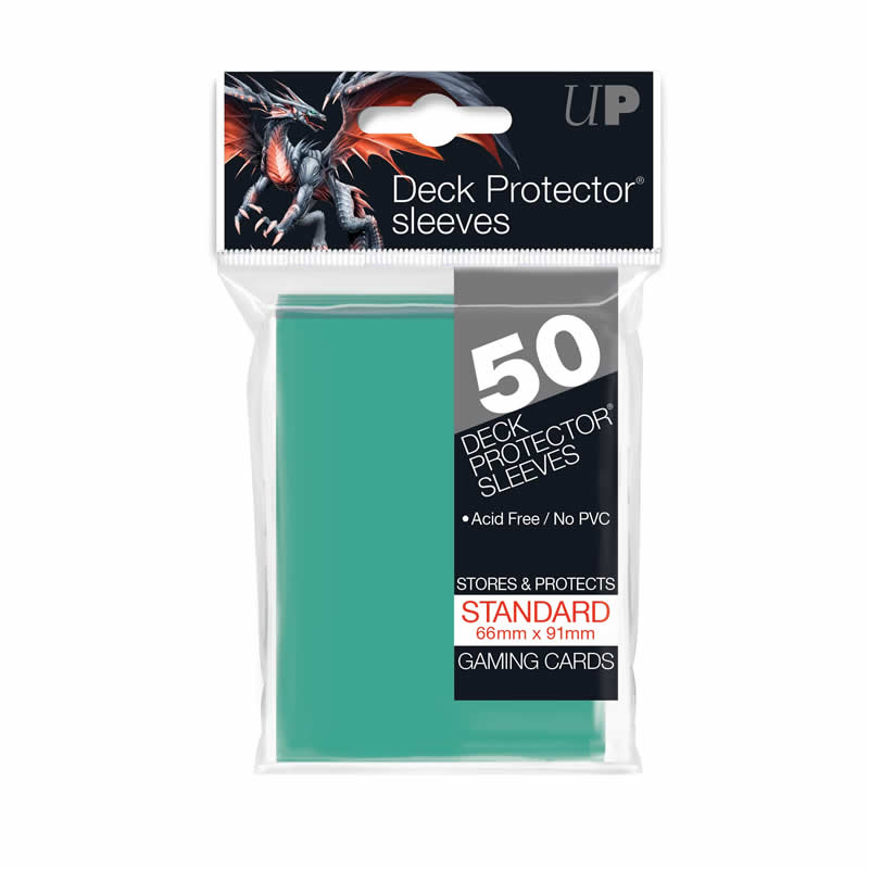 UPR15259 Aqua Standard Deck Card Protector Sleeves 66mm x 91mm 50ct Wondertrail UPR15259 Aqua Standard Deck Card Protector Sleeves 66mm x 91mm 50ct Wondertrail