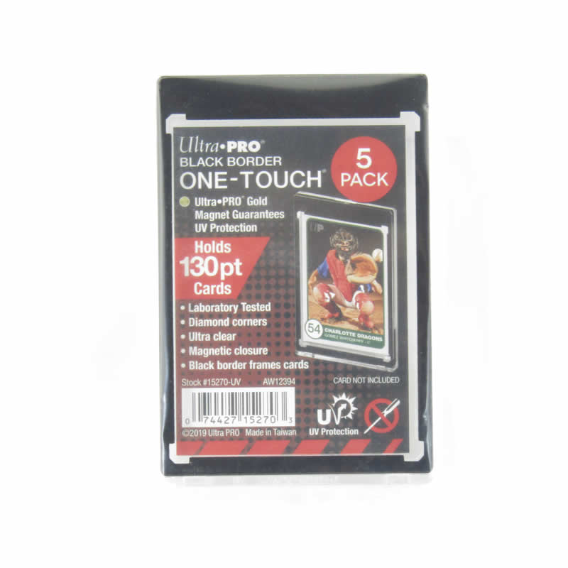 UPR15270 Card Holder Black Border One Touch for 3.5 x 2.5 Cards Pack of 5 2nd Image