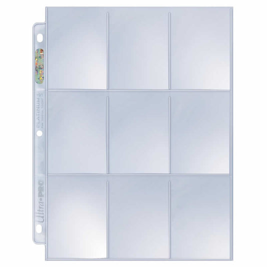 UPR81320 9-Pocket Platinum Page for Standard Size Cards Box Of 100 Pages Main Image