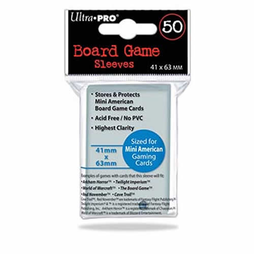 UPR82662 Mini American Board Game Card Sleeves 50 Count Main Image