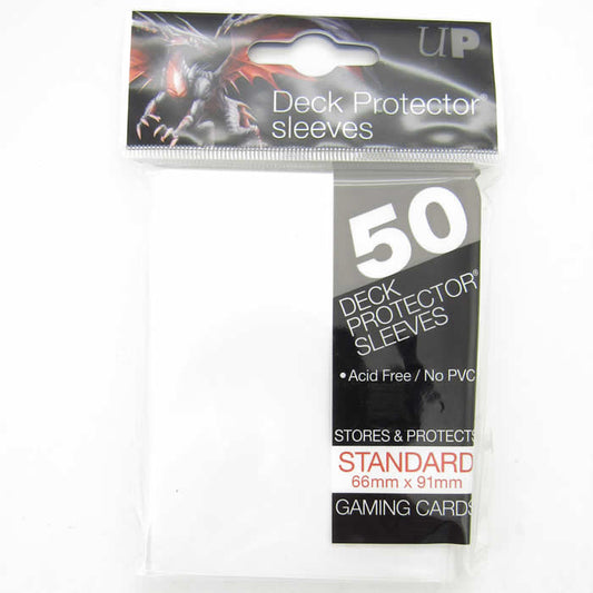 UPR82668 White Standard Card Sleeves 50 Count Ultra Pro Main Image
