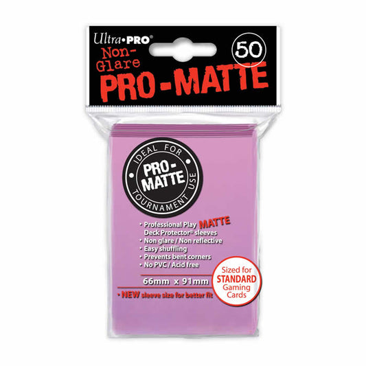 UPR84185 Pink Pro-Matte Standard Card Sleeves 50 Count Ultra Pro Main Image