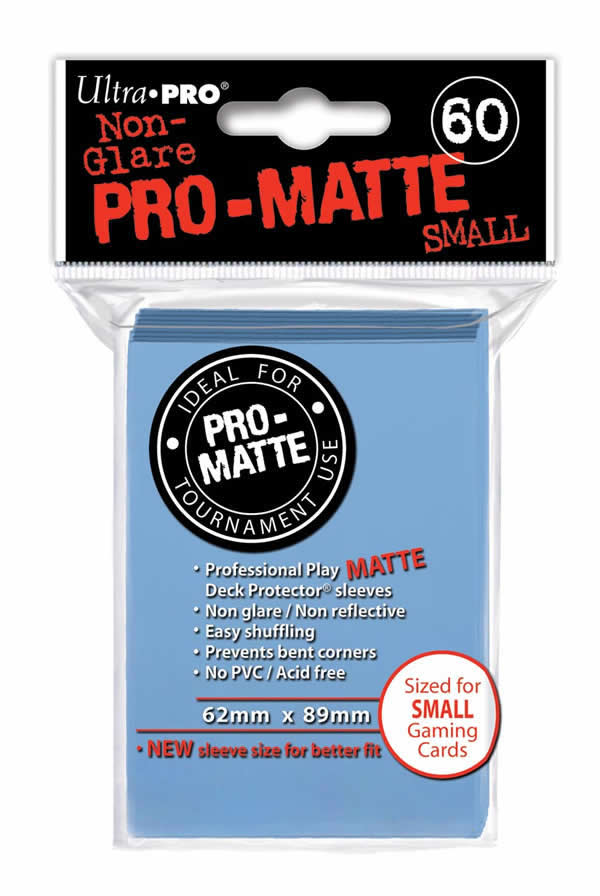 UPR84270 Light Blue Pro-Matte Small Card Sleeves 60 Count Main Image