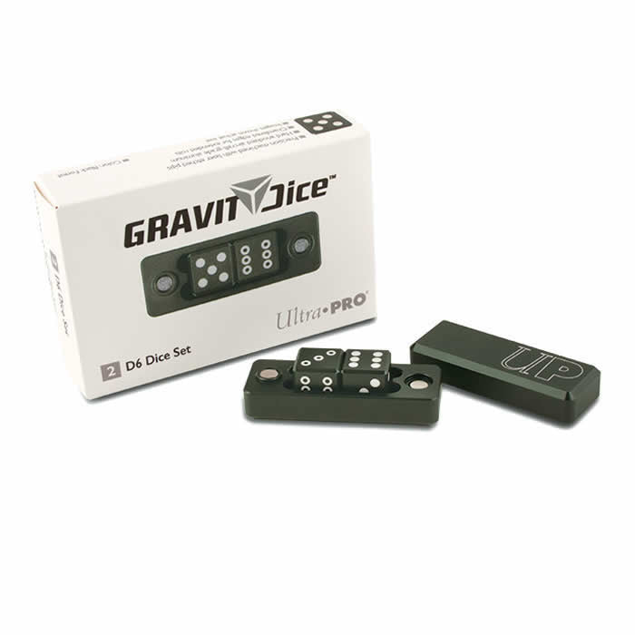 UPR84695 Black Forest D6 Two Dice Set Gravity Dice And Holder Main Image
