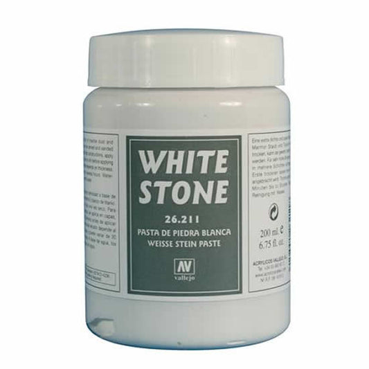 VAL26211 Stone Effect White Stone Paste 200ml (6.75 Fl. Oz) Jar Vallejo Main Image