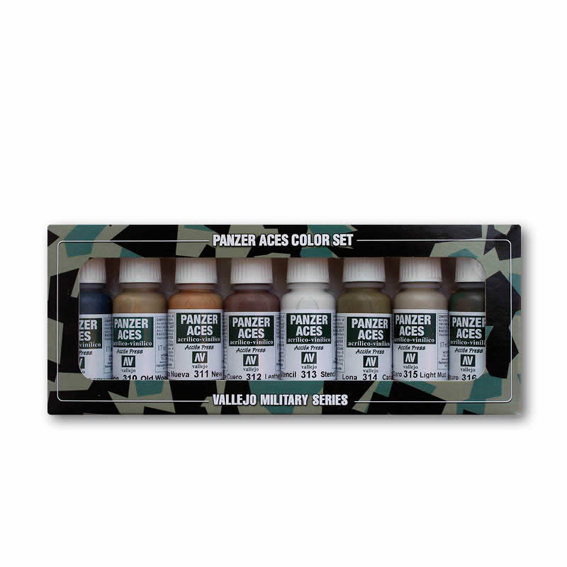 VAL70123 Wood Leather Stencil Acrylic Model Color Paint Set Vallejo Paints Main Image