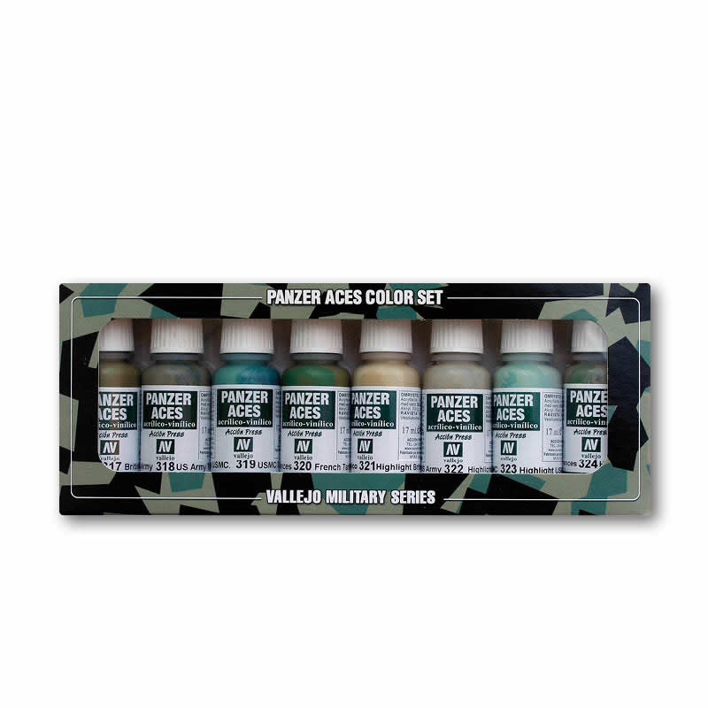 VAL70126 Allied Crew Uniform Acrylic Model Color Paint Set Vallejo Paints Main Image