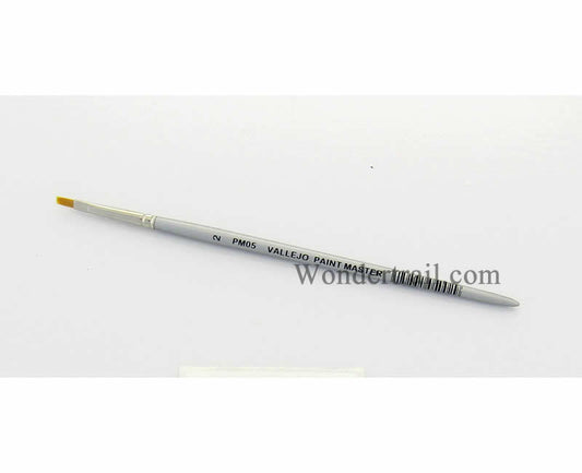 VALPM05002 No.2 Synthetic Flat Rectangular Round Handle Dry Paint Brush Main Image