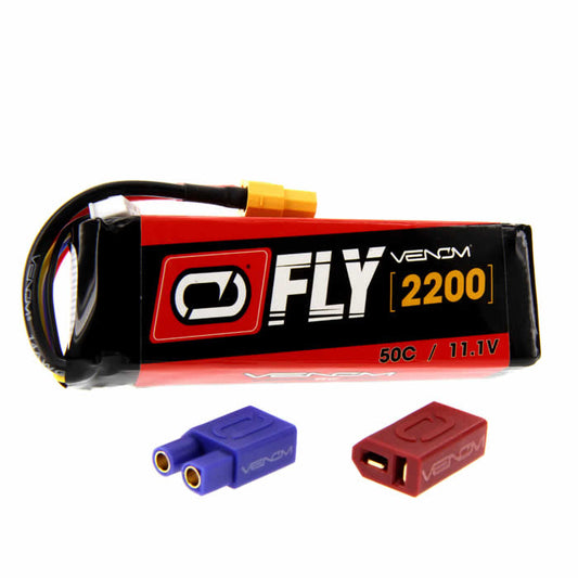 VEN-25033BAT Fly 50C 3S 2200mAh 11.1 LiPo Battery With Universal 2.0 Plug Venom Main Image