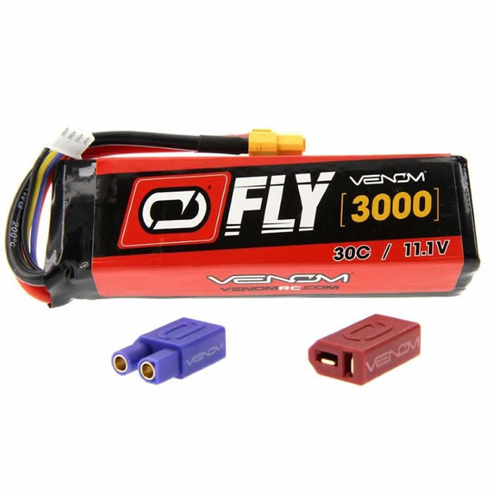 VEN-25159 30c 3s 3000mah 11.1v Lipo Battery with Universal Plug Venom Main Image