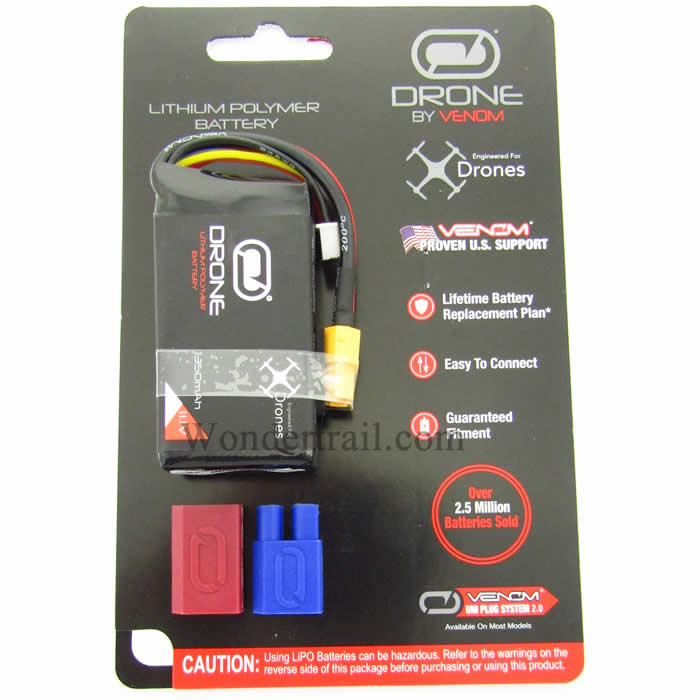 VEN-35021BAT LiPo 3S 11.1V 1350mAh 30C With Universal 2.0 Connector Plug Venom Main Image