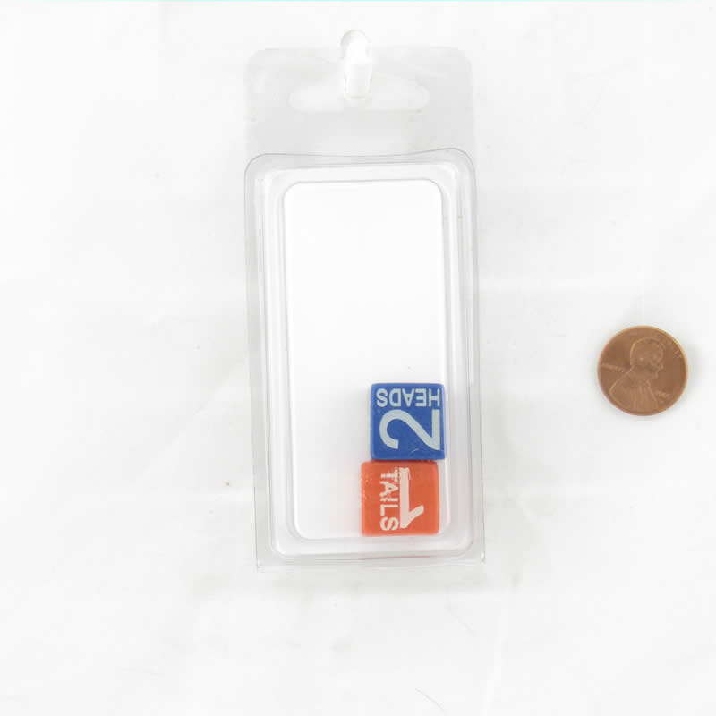 WCXCV0065E2 Heads and Tails 1 and 2 Dice Assorted Colors with Numbers 16mm D6 (1-2 3 times) Pack of 2 Main Image