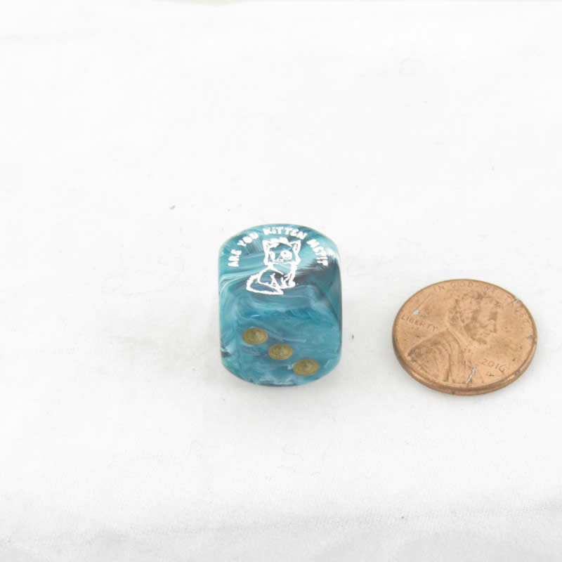 WCXCV0135E15 Are You Kitten Me Dice Assorted Colors with Pips 16mm (5/8in) D6 Pack of 15 3rd Image