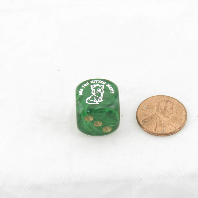 WCXCV0135E15 Are You Kitten Me Dice Assorted Colors with Pips 16mm (5/8in) D6 Pack of 15 4th Image