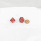 WCXPN1054E2 Red Nebula Luminary Dice Silver Numbers 16mm (5/8in) D10 Set of 2 Main Image