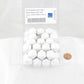 WCXPQ2001AE50 White Blank Opaque Dice D20 Aprox 16mm (5/8in) Pack of 50 2nd Image