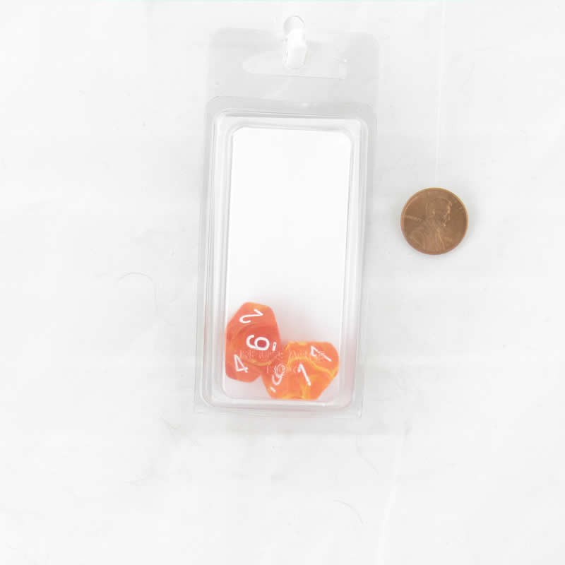 WCXPV1013E2 Solar Vortex Dice White Numbers D10 16mm (5/8in) Pack of 2 Main Image