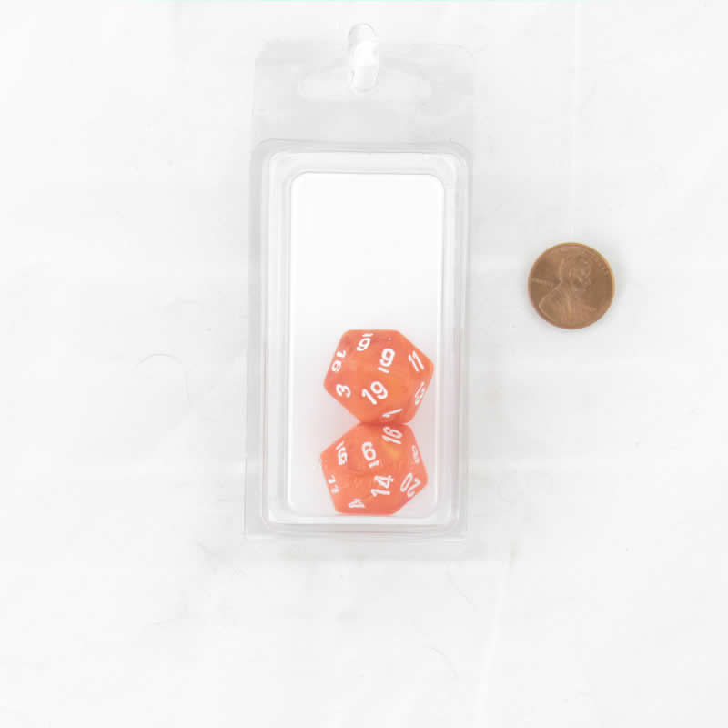 WCXPV2013E2 Solar Vortex Dice White Numbers D20 16mm (5/8in) Pack of 2 Main Image