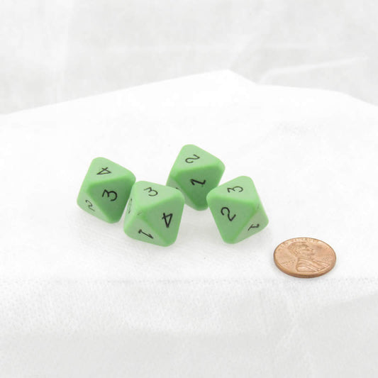 WCXXQ0425E4 Green Dice Black Numbers D8 No. 1-4 Twice 16mm Pack of 4 Main Image