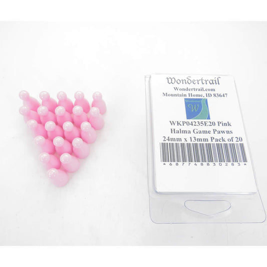 WKP04235E20 Pink Halma Game Pawns 24mm x 13mm Pack of 20 Main Image