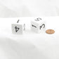 WKP04794E2 White Jumbo Dice with Black Numbers D6 31mm Pack of 2 Main Image