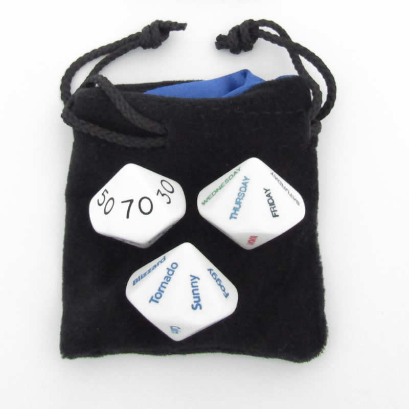 WKP99991 Large Amateur Weather Prediction Novelty Dice Set of 3