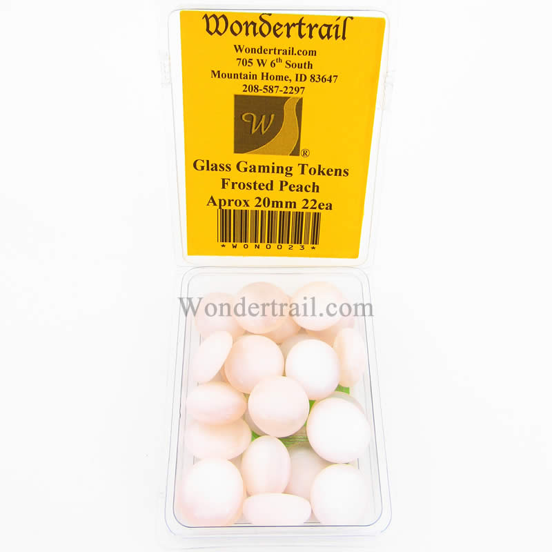 WON0023 Frost Peach Gaming Counter Tokens Aprox 20mm Pack of 22 Main Image