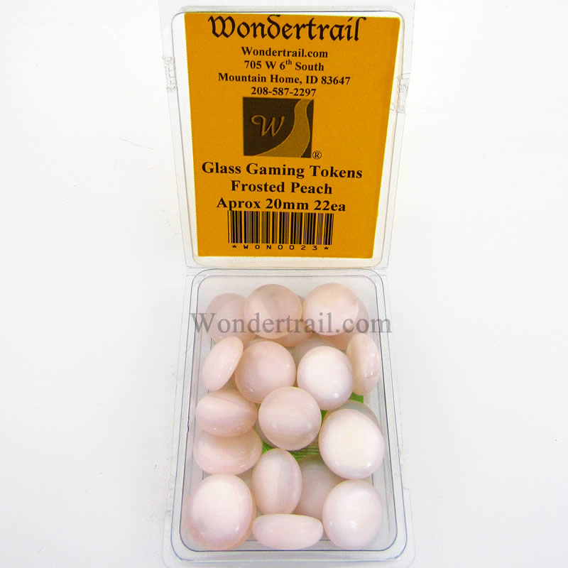WON0023 Frost Peach Gaming Counter Tokens Aprox 20mm Pack of 22 2nd Image