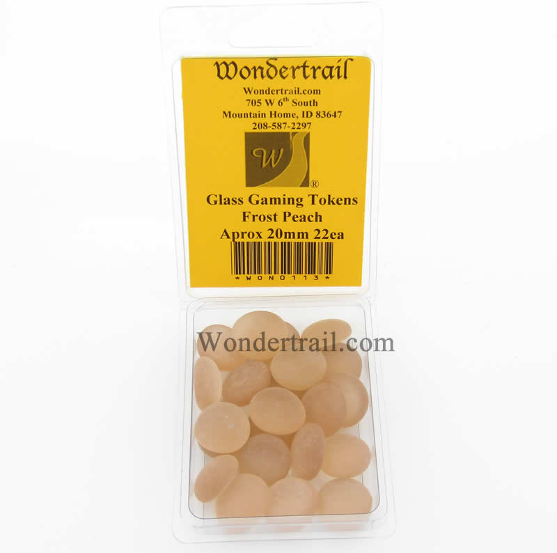 WON0113 Frost Peach Gaming Counter Tokens Aprox 20mm Pack of 22 Main Image