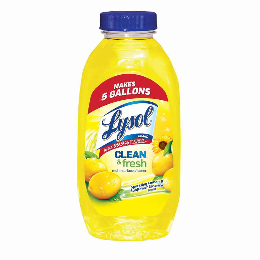 WONDS043 Lysol Lemon and Sunflower 10.75 Ounce Bottle Surface Cleaner Main Image