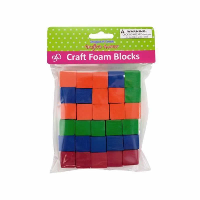 WONDSCC889 Foam Blocks 19mm Assorted Colors Set Of 30 Pc Main Image