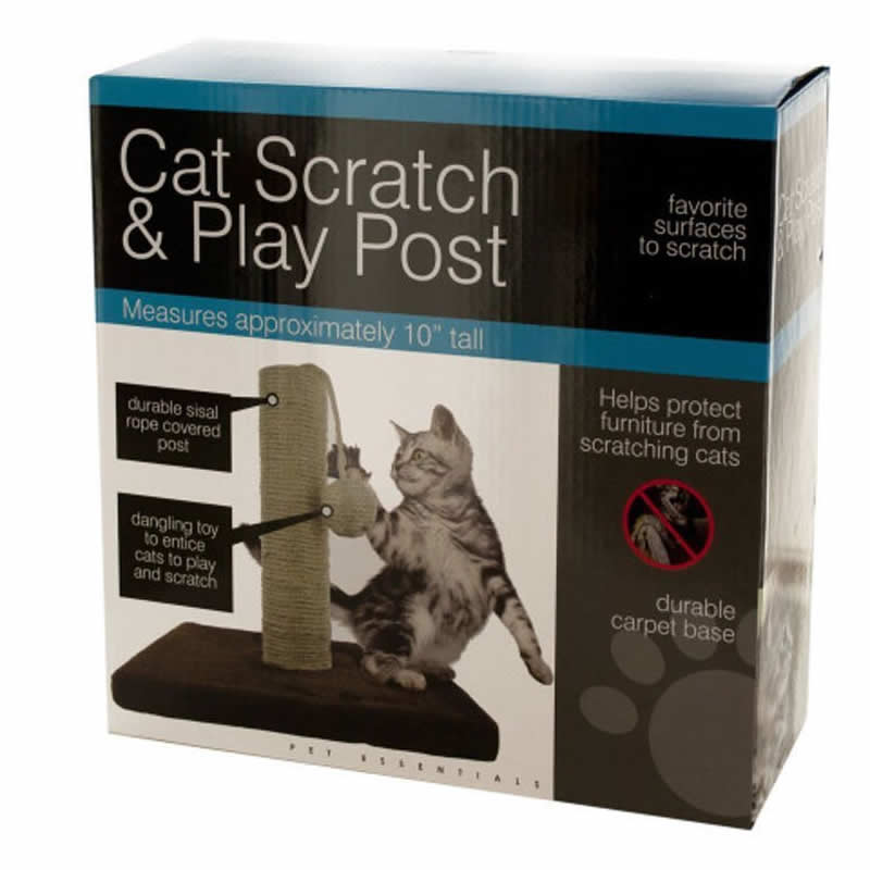 WONDSOD425 Wooden Cat Scratch and Play Post Wondertrail Main Image