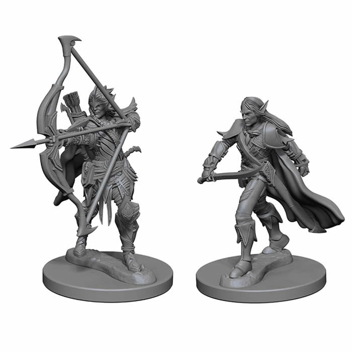 WZK72598 Elf Male Fighter Pathfinder Battles Miniatures Unpainted Minis WizKids Main Image