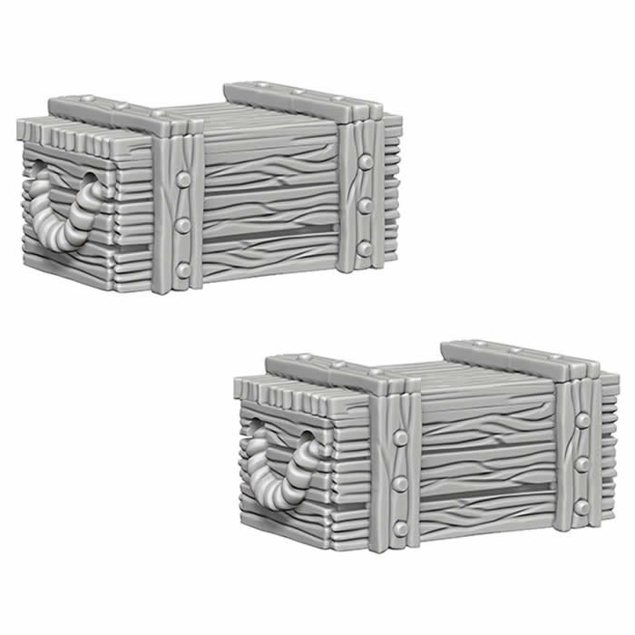 WZK73090 Crates Wizkids Deep Cuts Unpainted Miniatures WizKids Main Image
