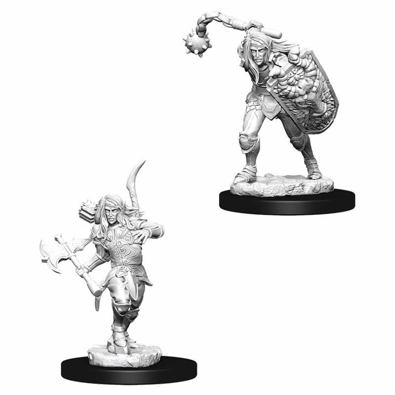 WZK73409 Male Elf Fighter Pathfinder Battles Miniatures Unpainted WizKids Main Image