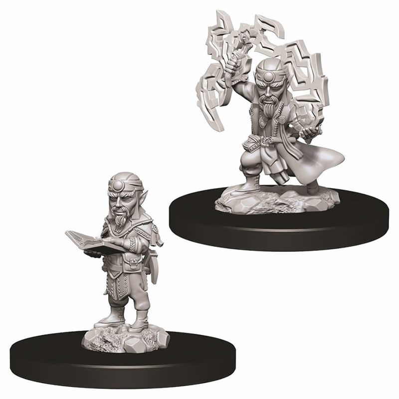 WZK73722 Male Gnome Sorcerer Pathfinder Battles Deep Cuts Miniatures Main Image