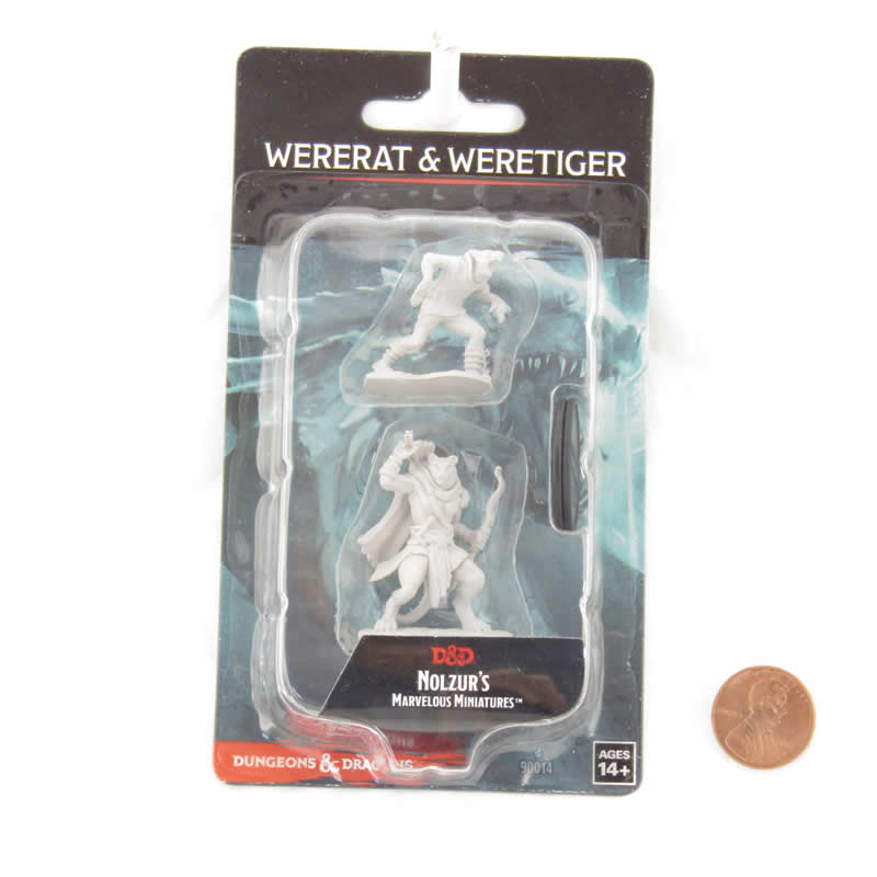 WZK90014 Wererat and Weretiger Nozurs Marvelous Miniatures D&D Unpainted Miniatures 2nd Image