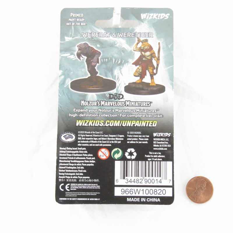 WZK90014 Wererat and Weretiger Nozurs Marvelous Miniatures D&D Unpainted Miniatures 3rd Image