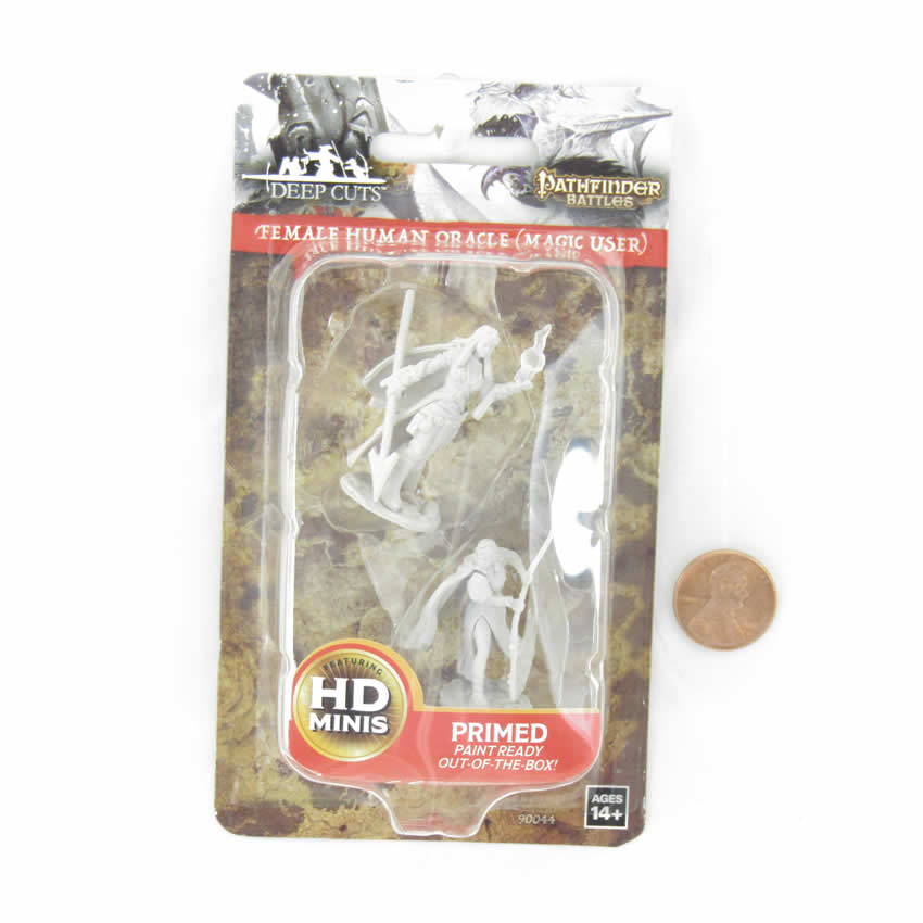 WZK90044 Female Human Oracle Pathfinder Battles Deep Cuts Miniatures Unpainted WizKids 2nd Image