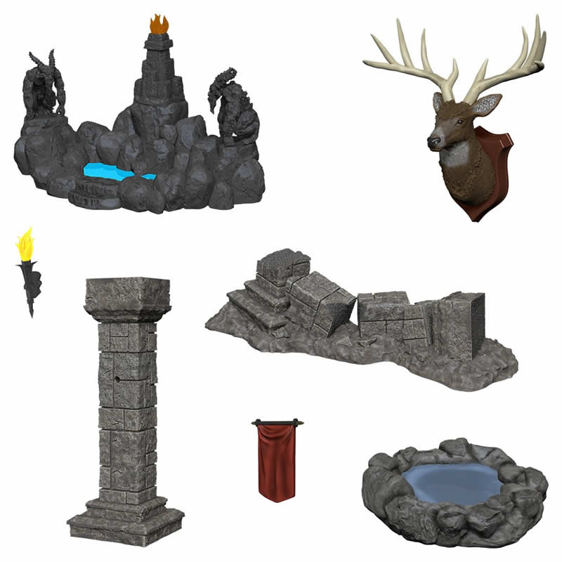 WZK90045 Pools and Pillars Miniature Accessories Deep Cuts Unpainted Main Image