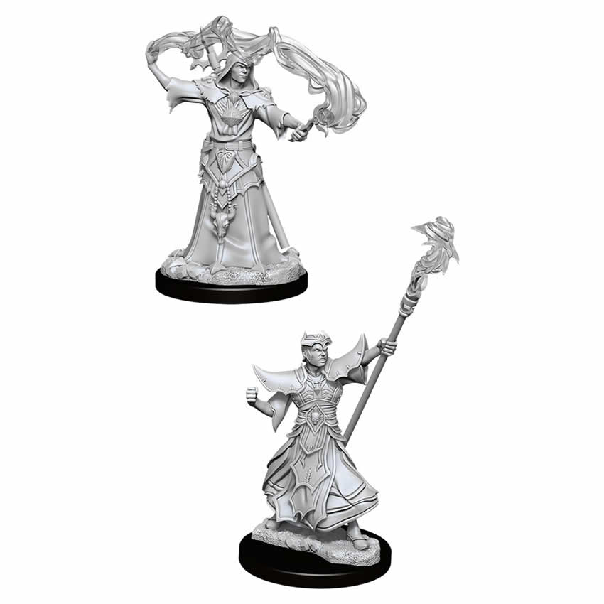 WZK90052 Male Human Sorcerer Pathfinder Battles Deep Cuts Miniatures Main Image