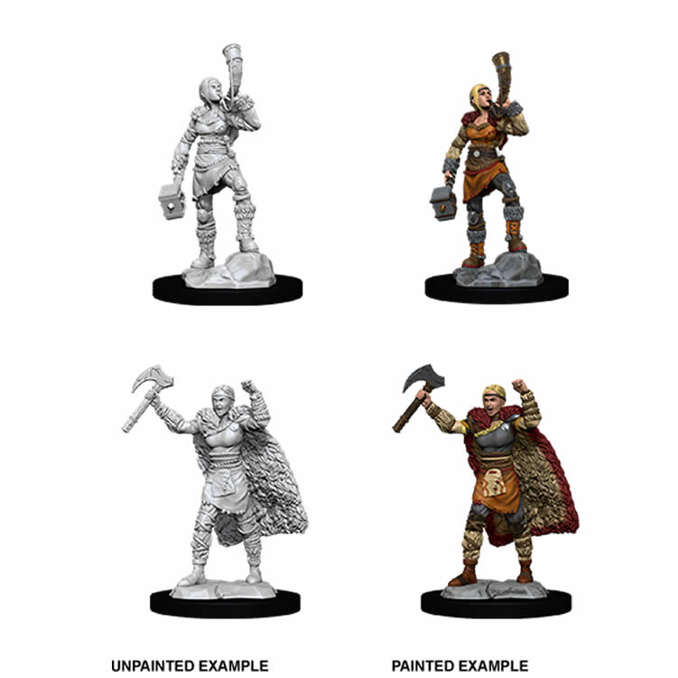 WZK90056 Barbarian Female Human Nozurs Marvelous Miniatures D&D Unpainted Miniatures 2nd Image