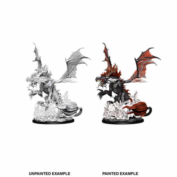 WZK90095 Nightmare Dragon Miniature Pathfinder Battles Deep Cuts Unpainted Miniatures 2nd Image