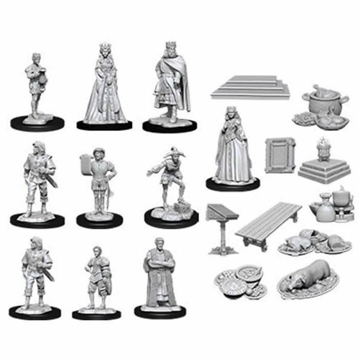 WZK90096 Towns People Castle Miniatures Deep Cuts Unpainted Miniatures 2nd Image