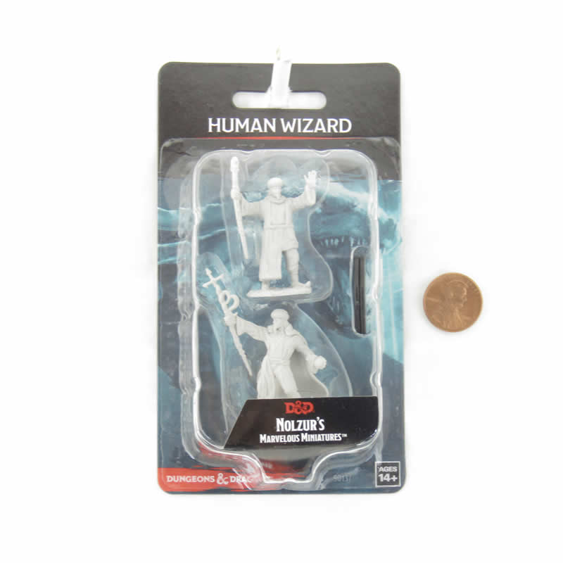 WZK90137 Human Wizard Male Nozurs Marvelous Miniatures D&D Unpainted Miniatures 2nd Image