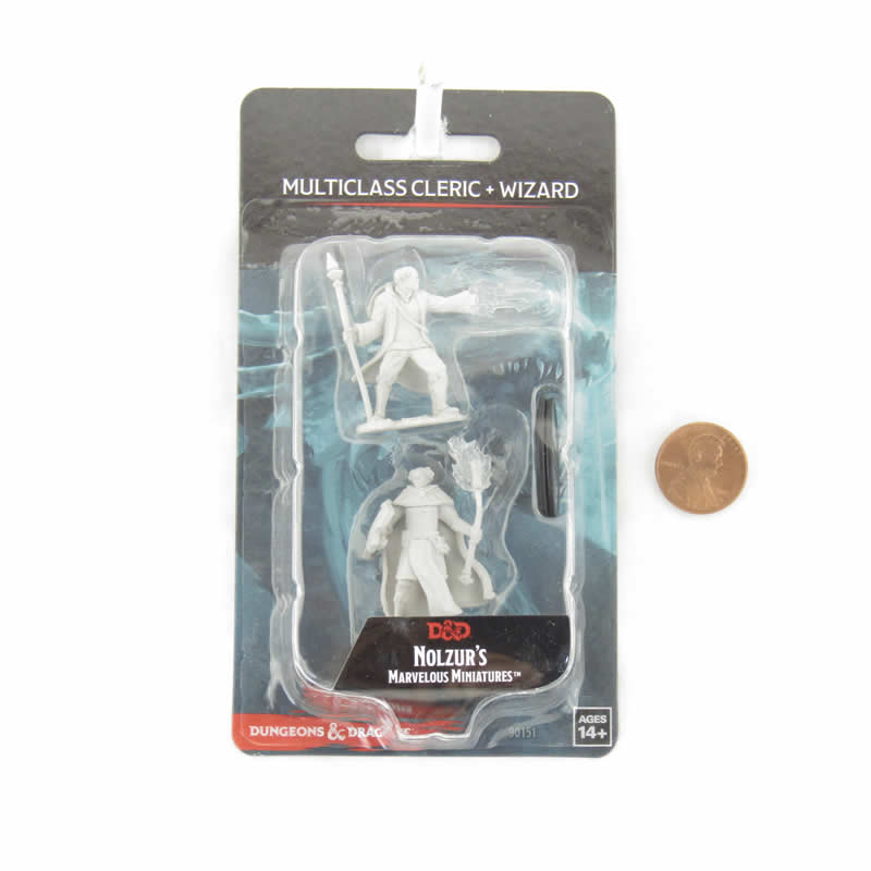 WZK90151 Cleric and Wizard Male Nozurs Marvelous Miniatures D&D Unpainted Miniatures 2nd Image